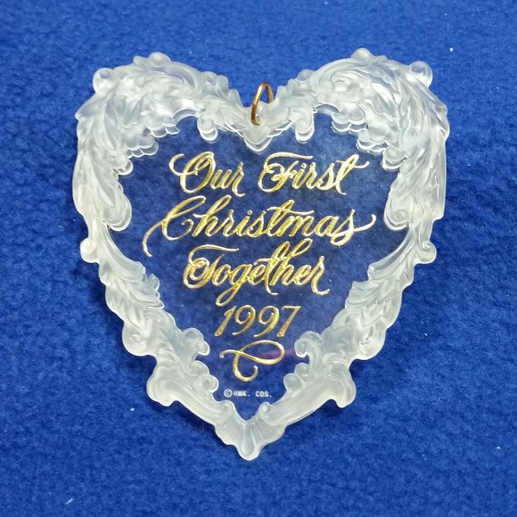 Hallmark Keepsake 1997 Our First Christmas Together Ornament Gold Crown In Box - Picture 6 of 10